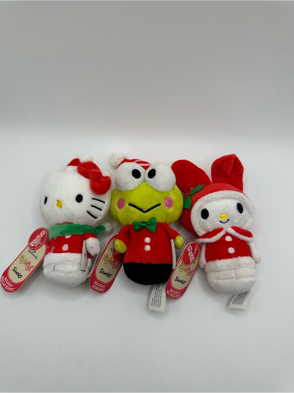 Sanrio Holiday Plush Trio - Red, White, Green Characters